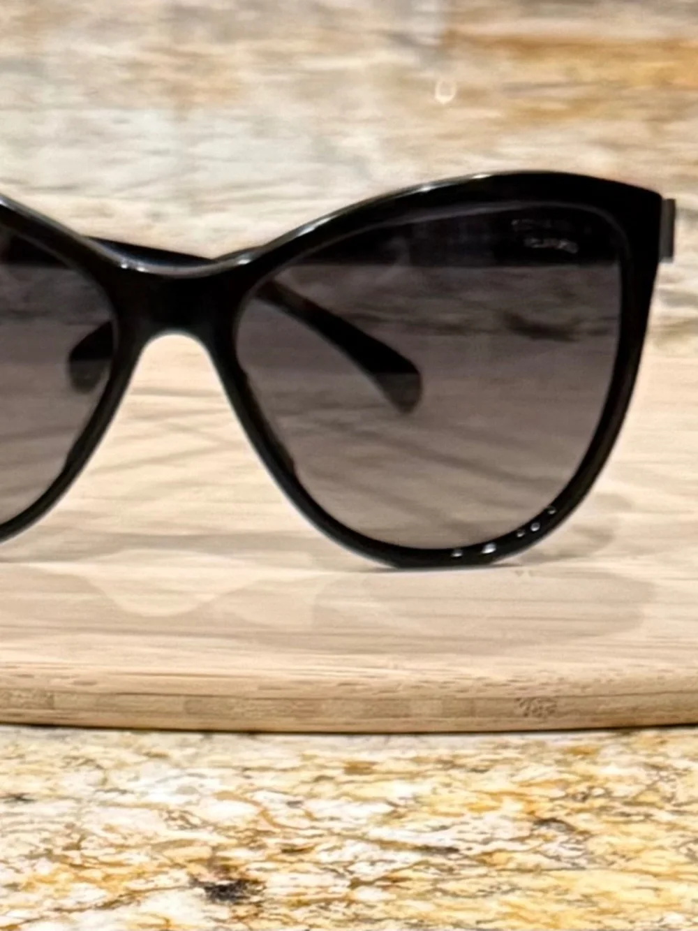 CHANEL CH 5281-QA 58mm Black Cat Eye Bow Polarized Sunglasses
